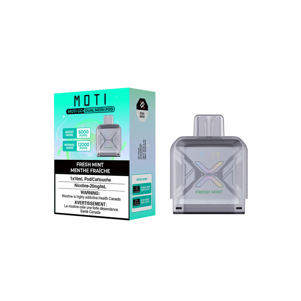 MOTI Go Pro Disposable Pods  | Disposable vape | Closed pods | Fresh mint